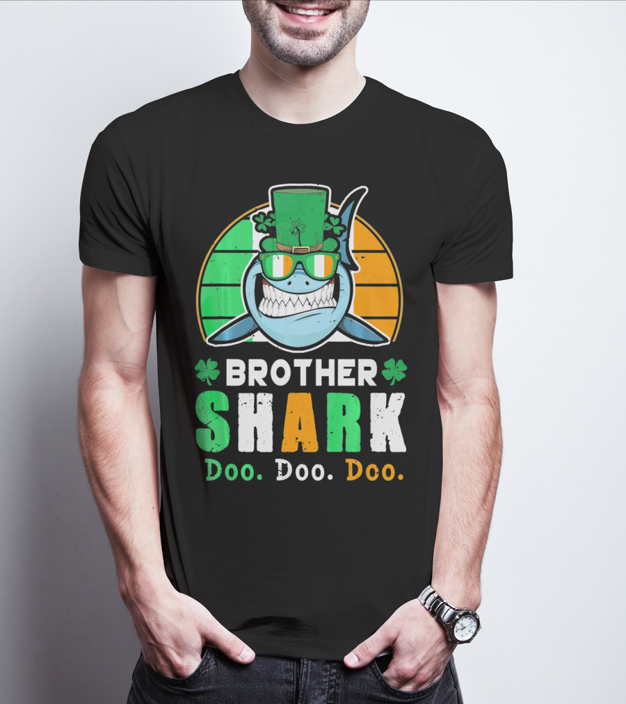 Brother Shark Doo Doo Doo Irish Ireland St Patricks T-Shirt