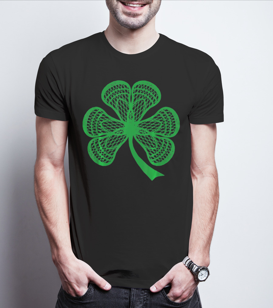Shamrock Lacrosse Lucky Green Clover T-Shirt