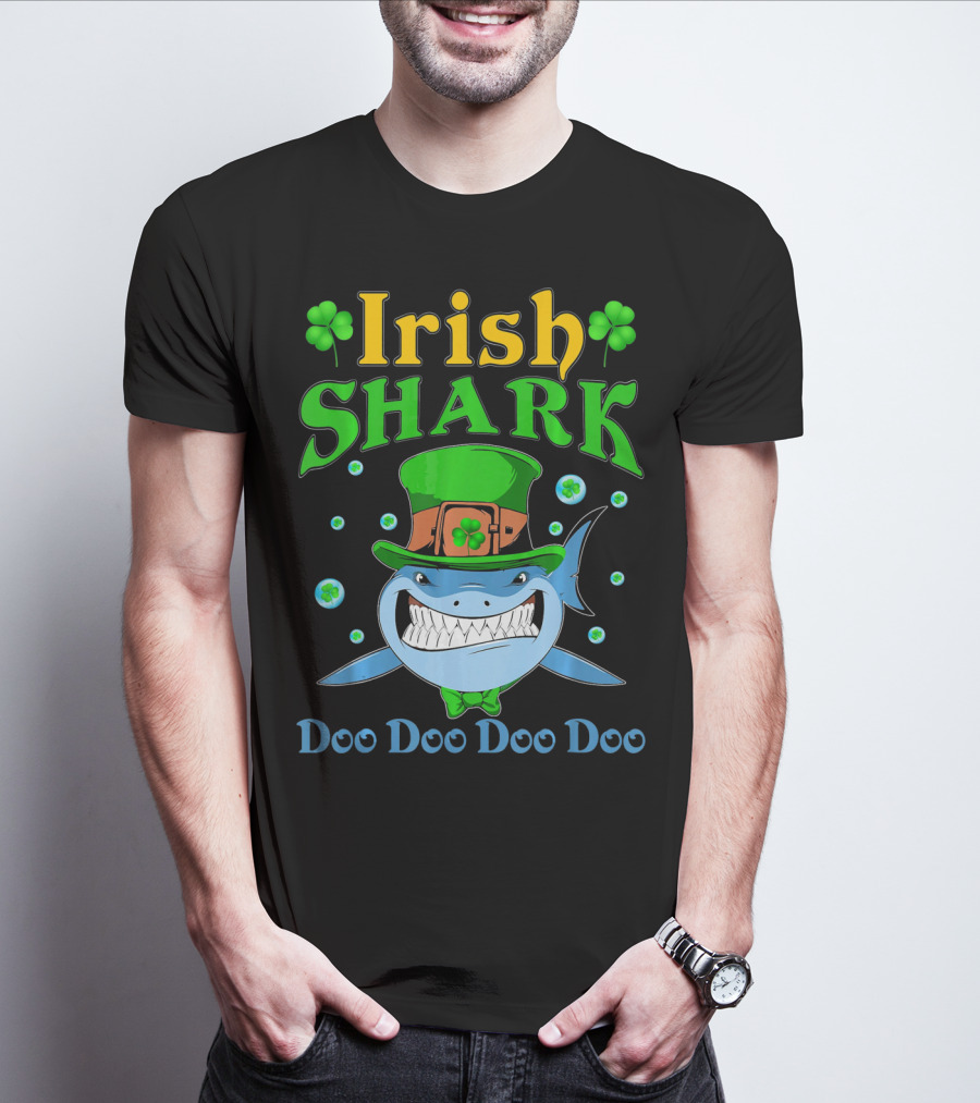 Irish Shark St Patricks Day Doo Doo Doo Doo T-Shirt