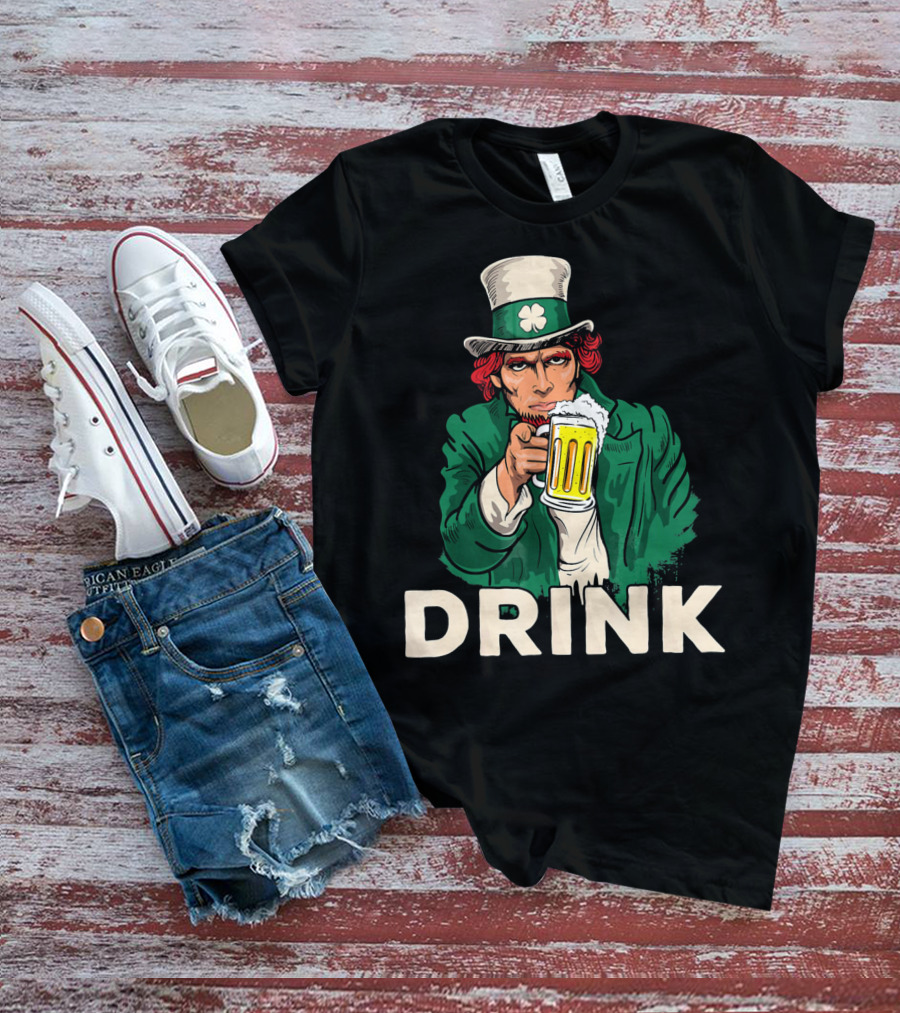 Drink Beer Funny Irish St. Patrick's Day T-Shirt