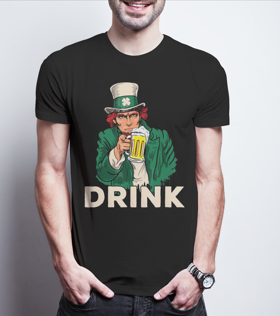 Drink Beer Funny Irish St. Patrick's Day T-Shirt