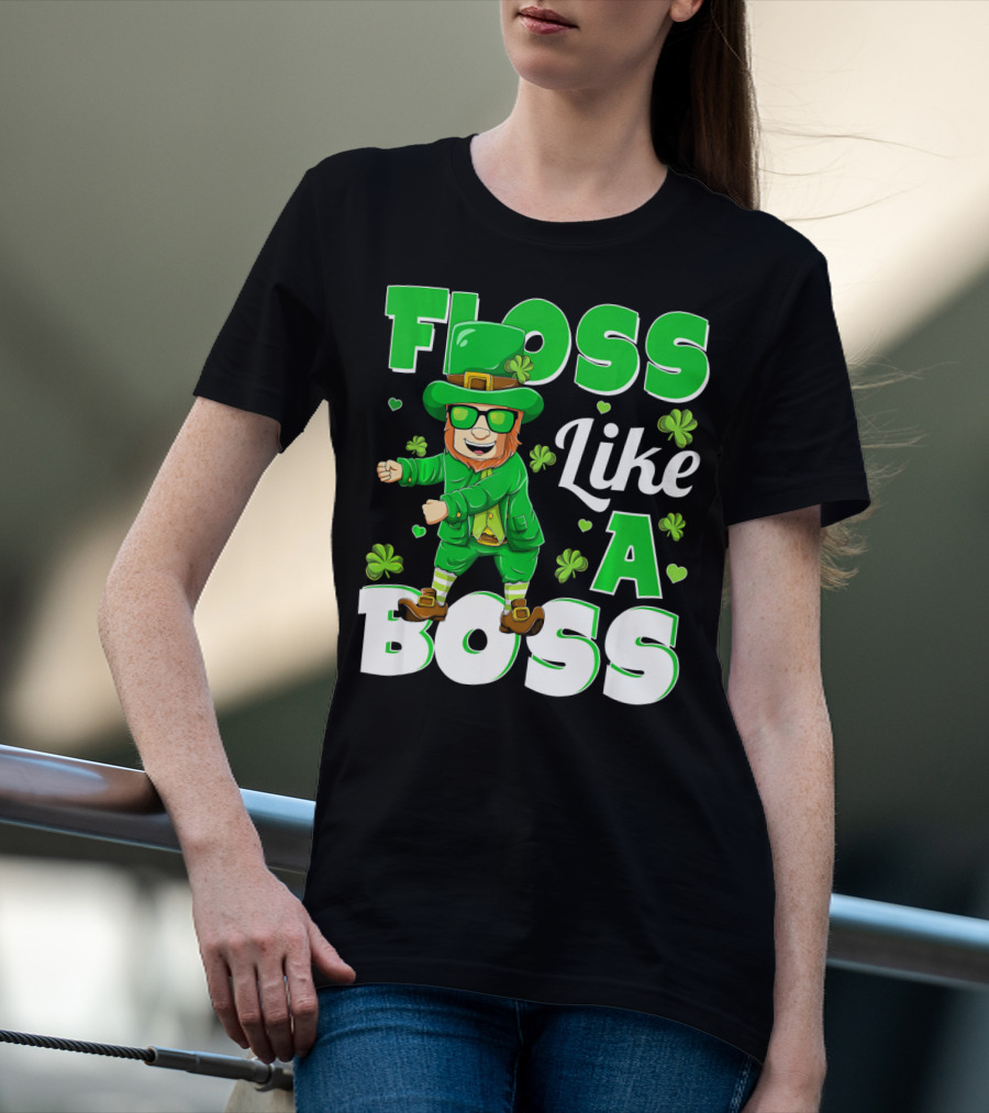 Floss Like A Boss St Patricks Day Leprechaun Dance T-Shirt