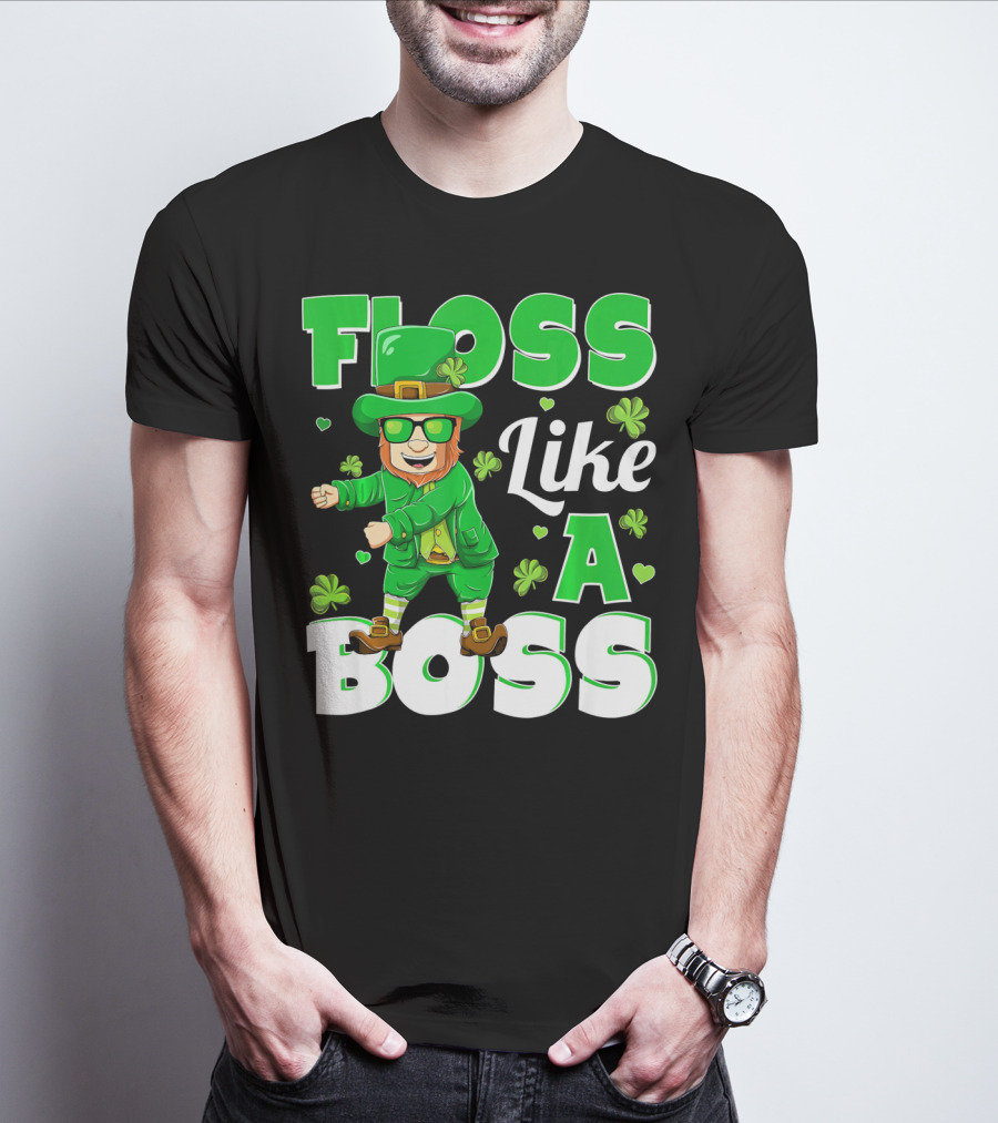 Floss Like A Boss St Patricks Day Leprechaun Dance T-Shirt