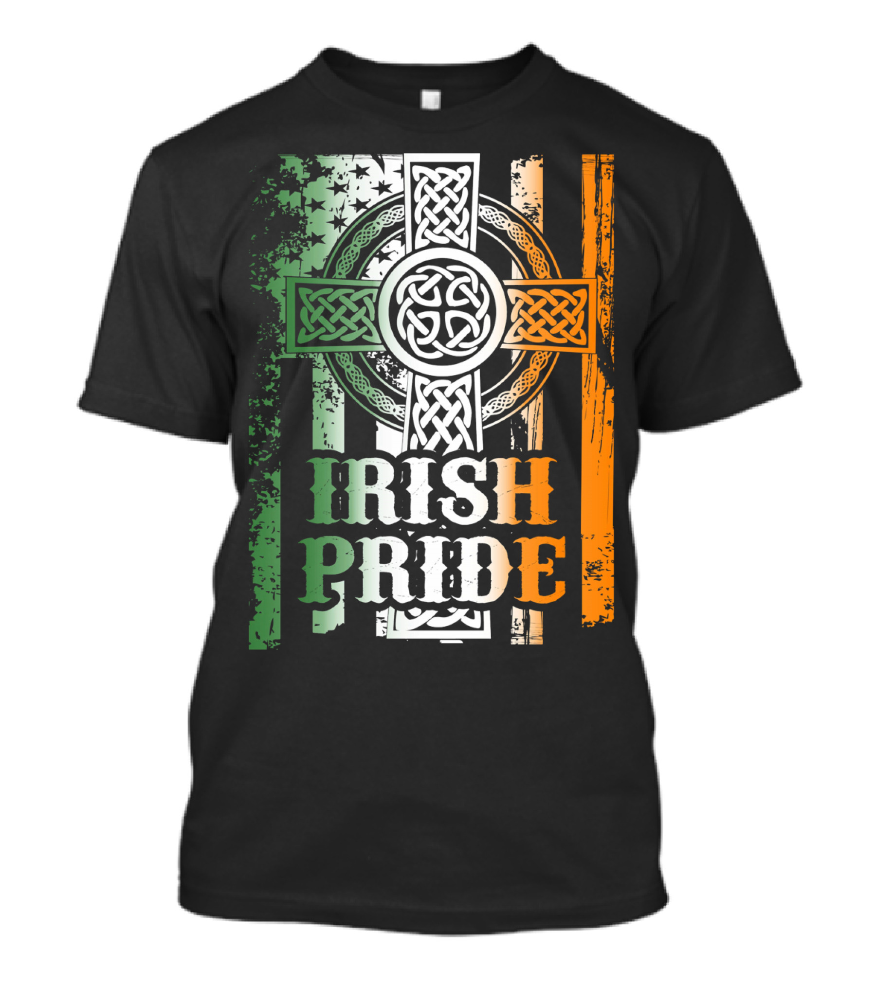 Irish Pride Celtic Cross St Patricks Day Flag Elements T-Shirt