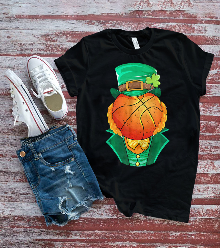 Leprechaun Basketball Head St Patrick's Day Irish T-Shirt