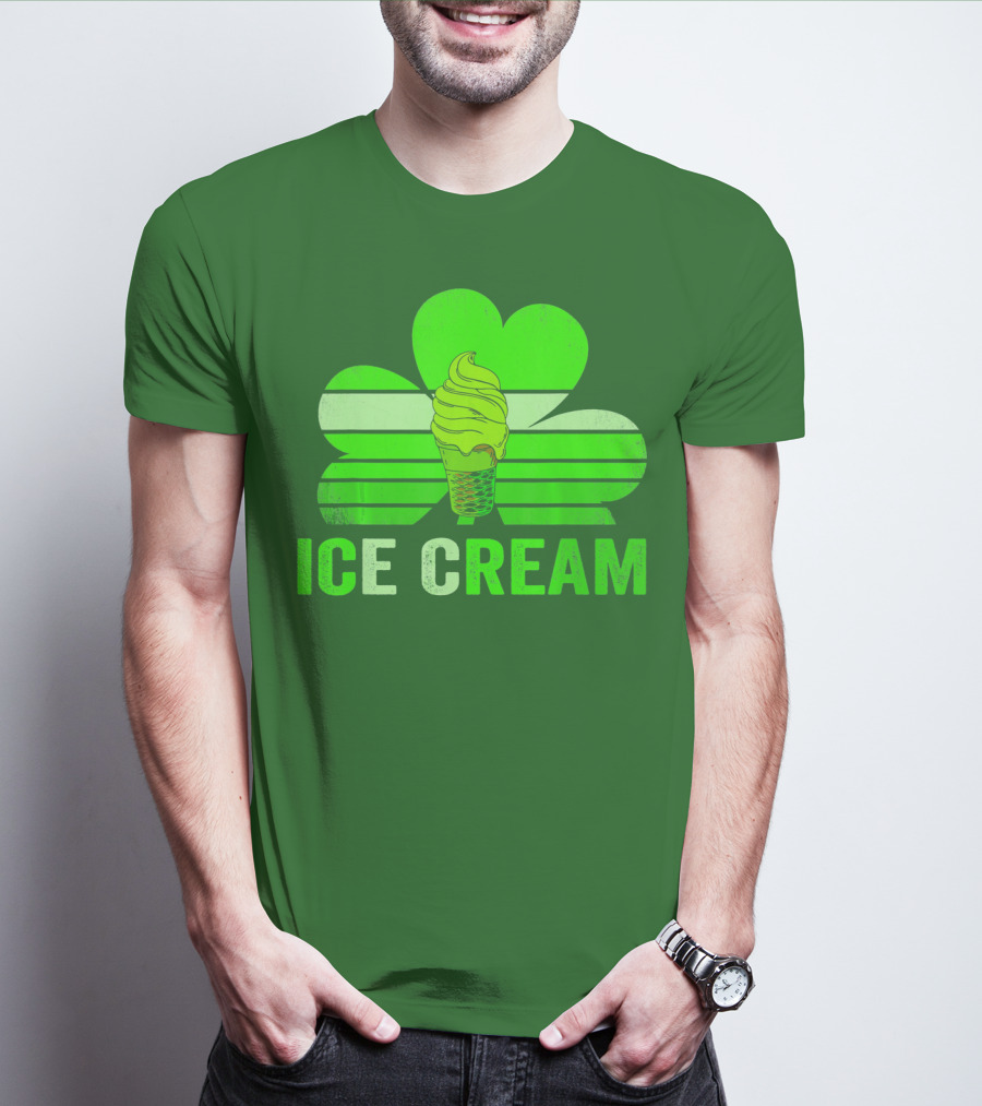 St. Patrick's Shamrock Ice Cream Sweet Treat T-Shirt