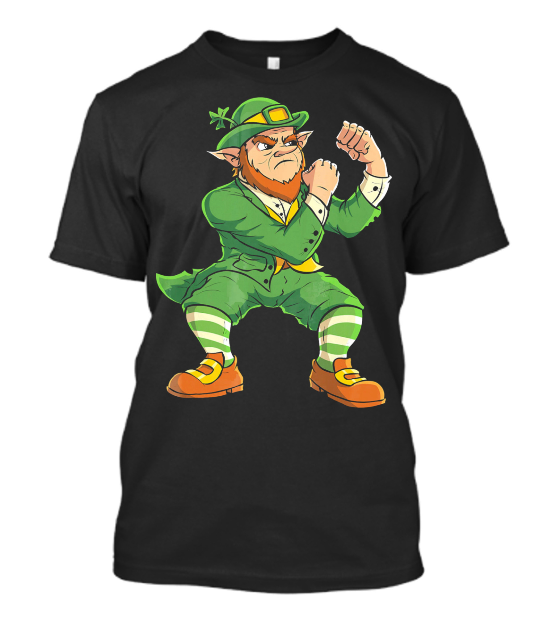 Angry Leprechaun Fist Fighting Saint Patrick's Day Iconic T-Shirt