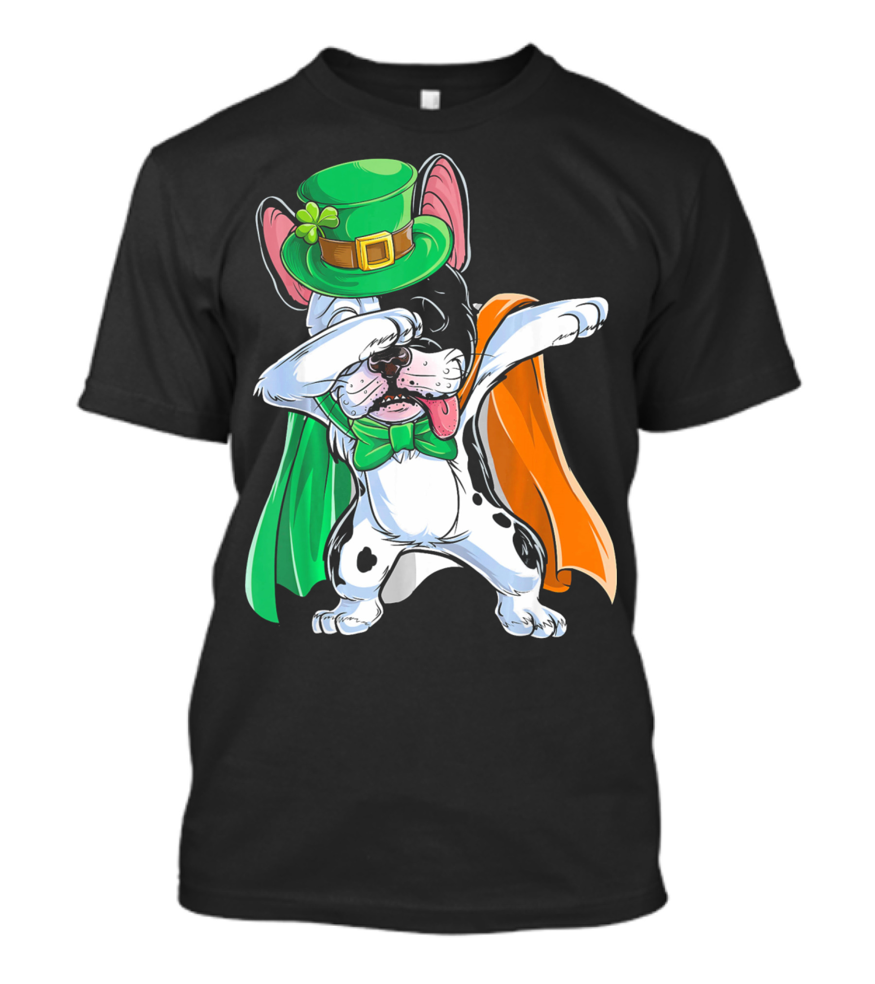 Dabbing French Bulldog St. Patrick's Day Leprechaun Costume T-Shirt