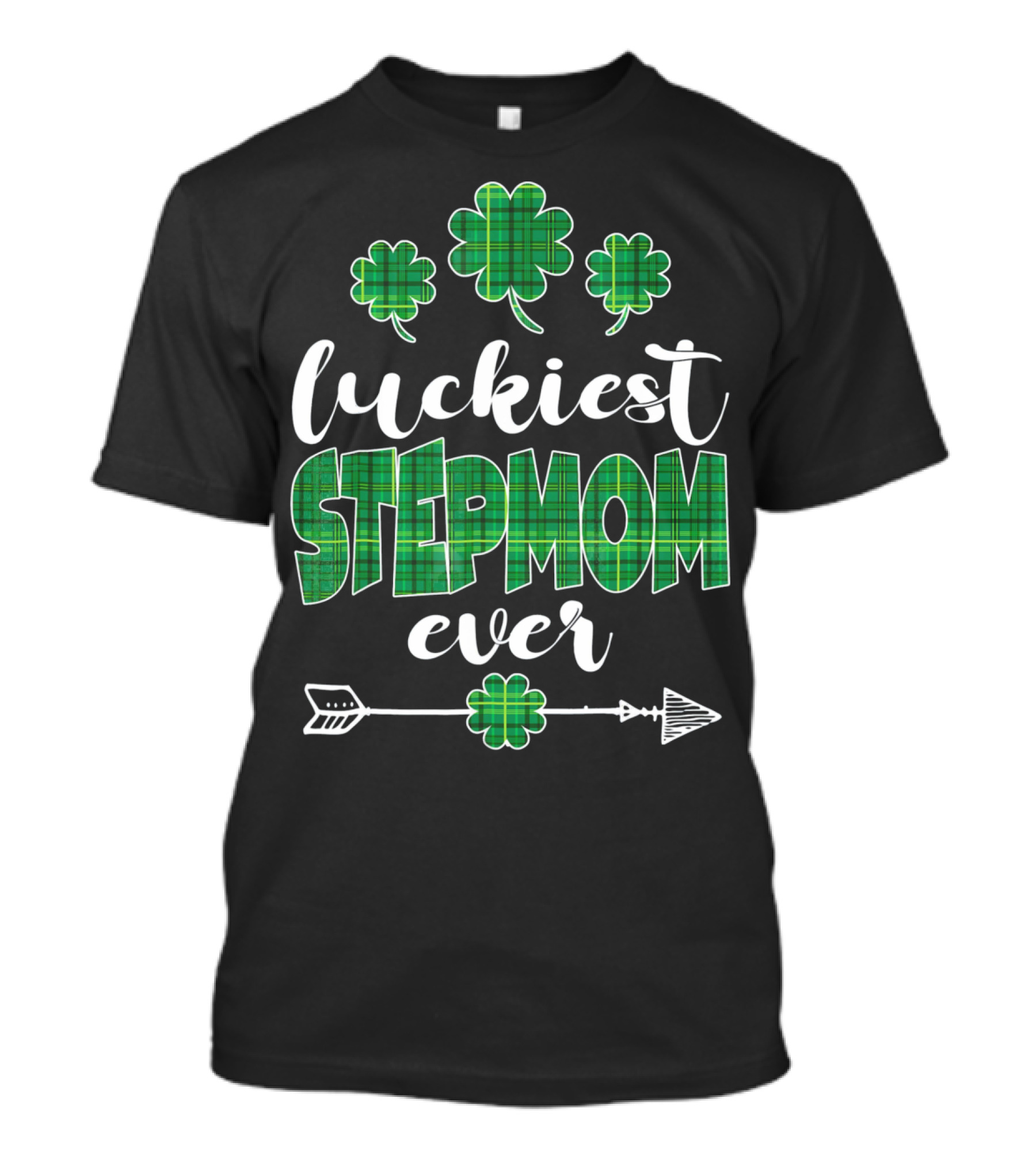 Luckiest Stepmom Ever Irish Stepmom Bear Matching St Patricks T-Shirt