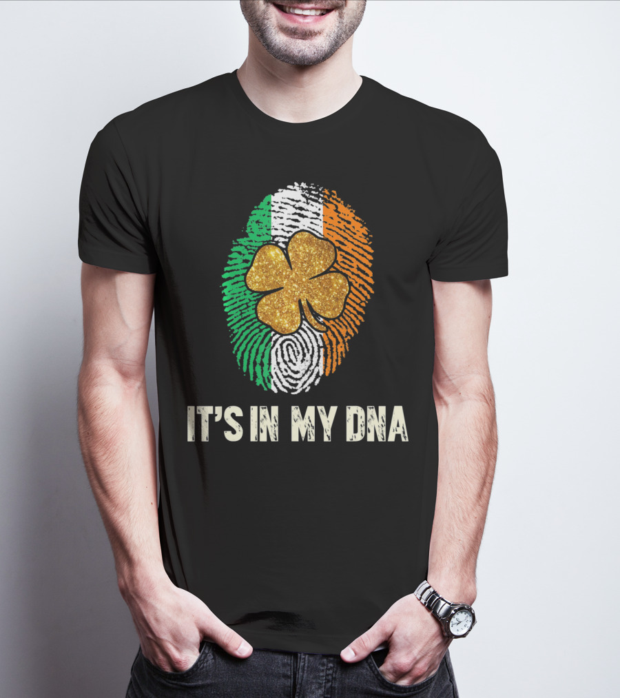 It's In My Irish DNA Fingerprint Shamrock St Patrick's Day T-Shirt