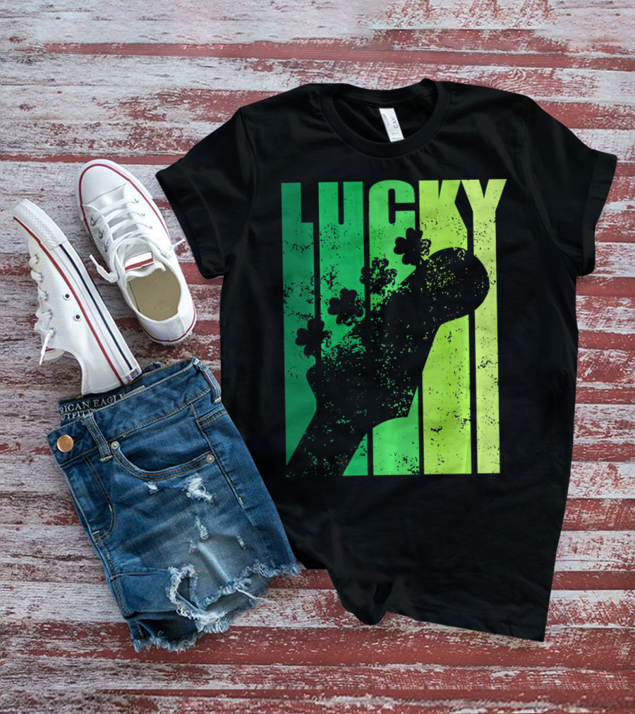 Lucky Irish Shamrock Guitar T-Shirt