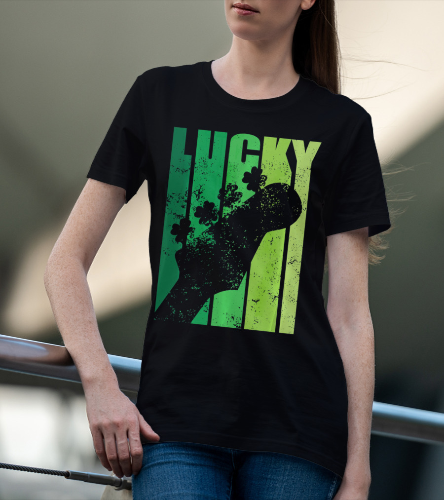 Lucky Irish Shamrock Guitar T-Shirt