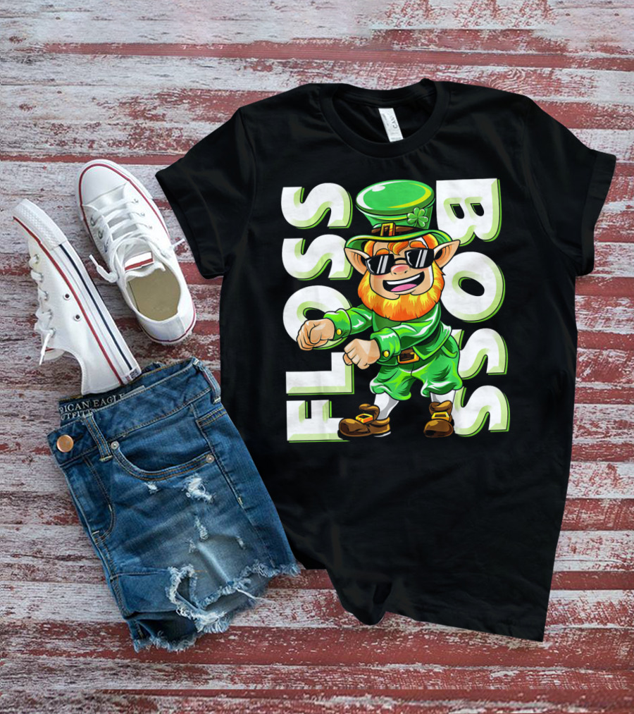 Floss Boss Leprechaun Dance St. Patrick's Day T-Shirt