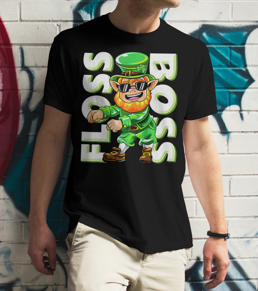 Floss Boss Leprechaun Dance St. Patrick's Day T-Shirt