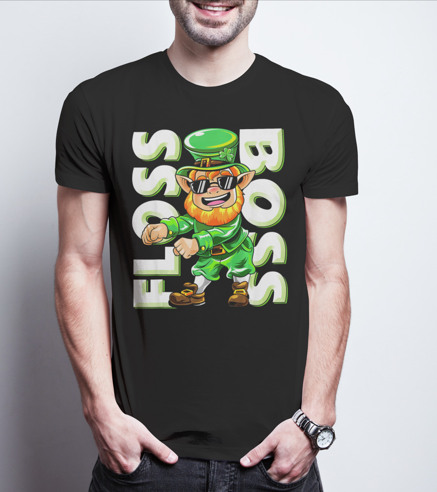 Floss Boss Leprechaun Dance St. Patrick's Day T-Shirt