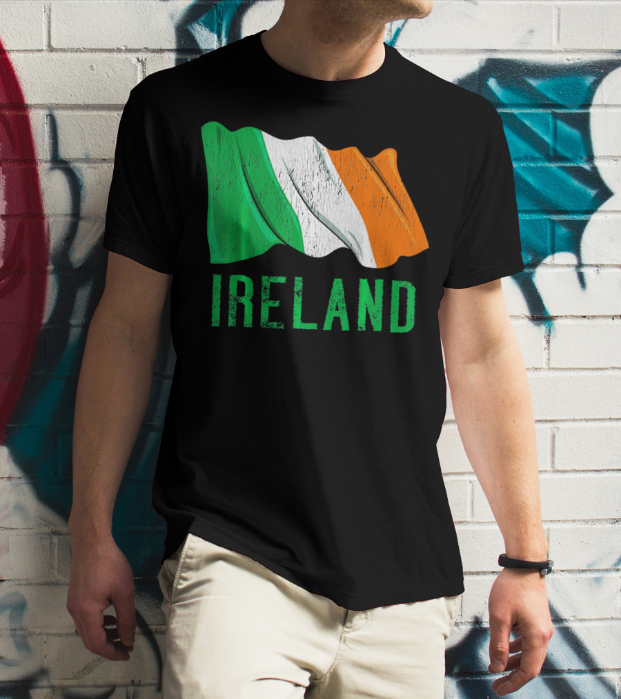 Vintage Ireland Flag Irish Retro St. Pat Ireland T-Shirt