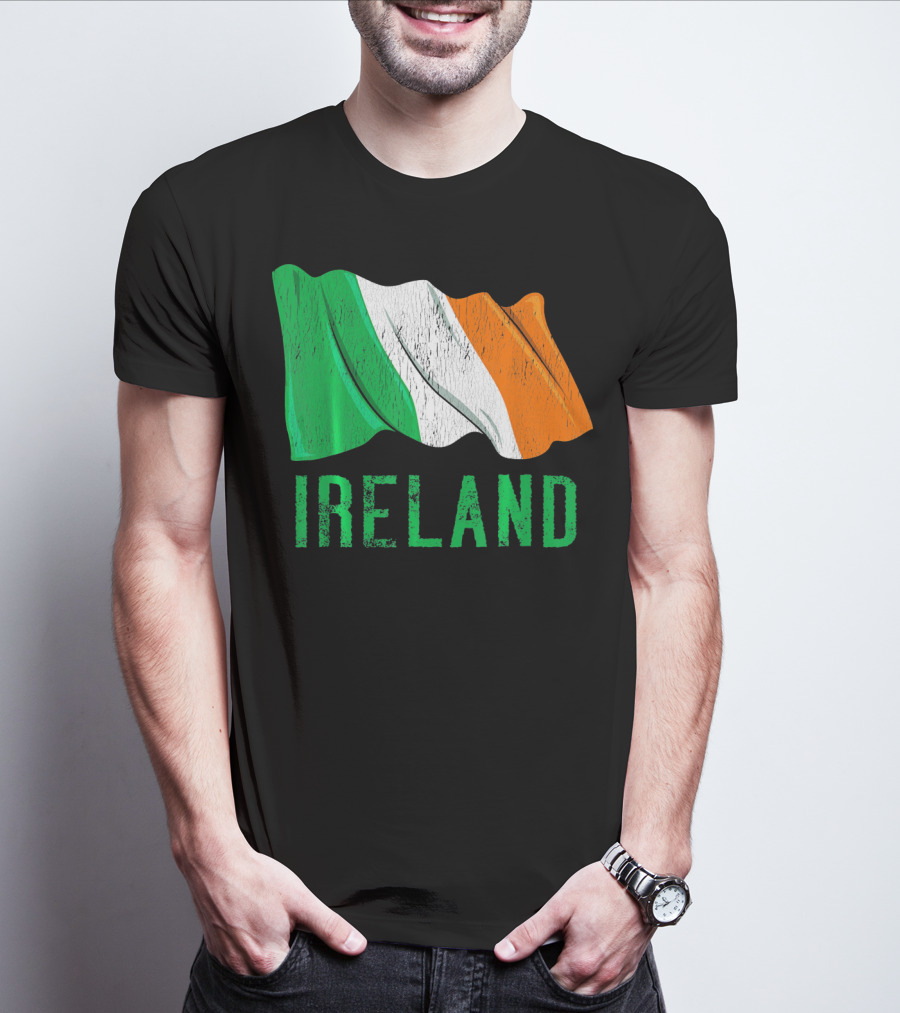 Vintage Ireland Flag Irish Retro St. Pat Ireland T-Shirt