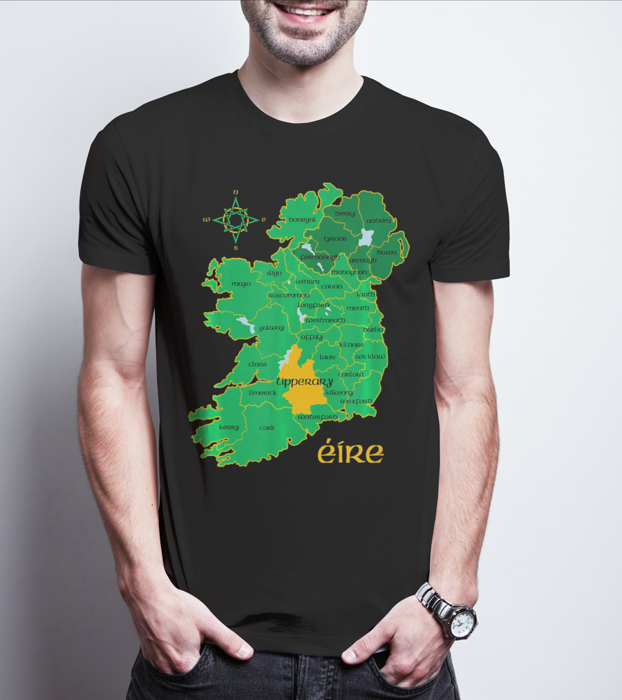Tipperary Ireland Irish County Map Éire T-Shirt