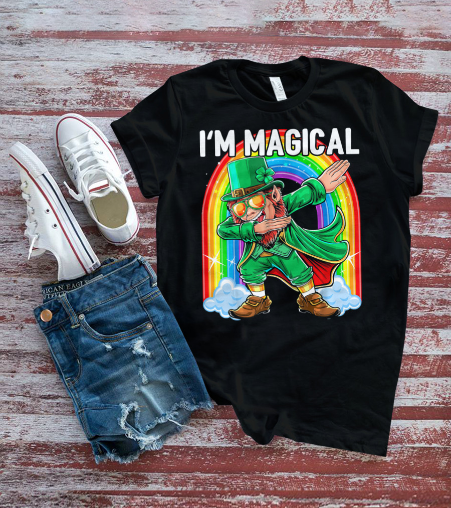I'm Magical Dabbing Leprechaun Rainbow St. Patrick's Day T-Shirt