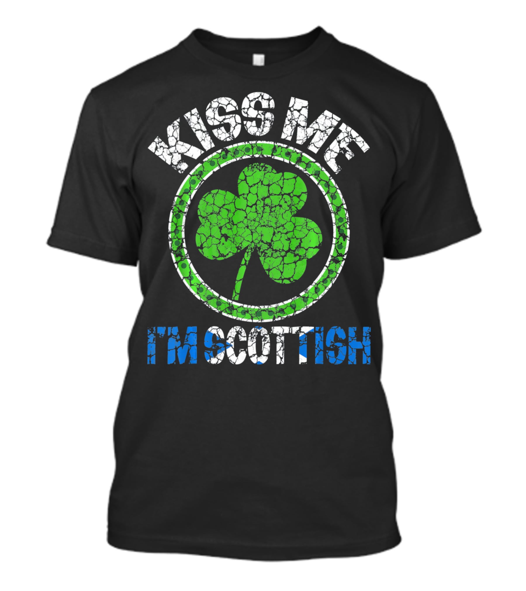 Kiss Me I'm Scottish Shamrock St Patricks Day T-Shirt