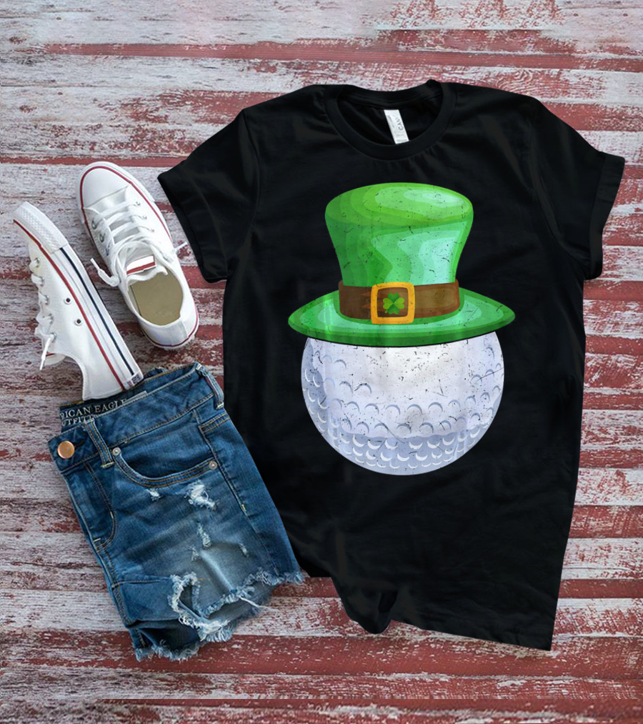 Leprechaun Hat On Golf Ball T-Shirt