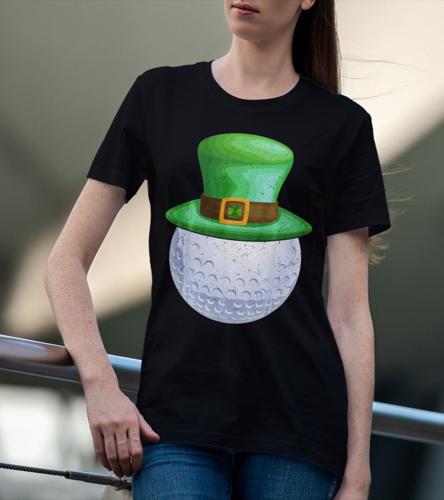 Leprechaun Hat On Golf Ball T-Shirt