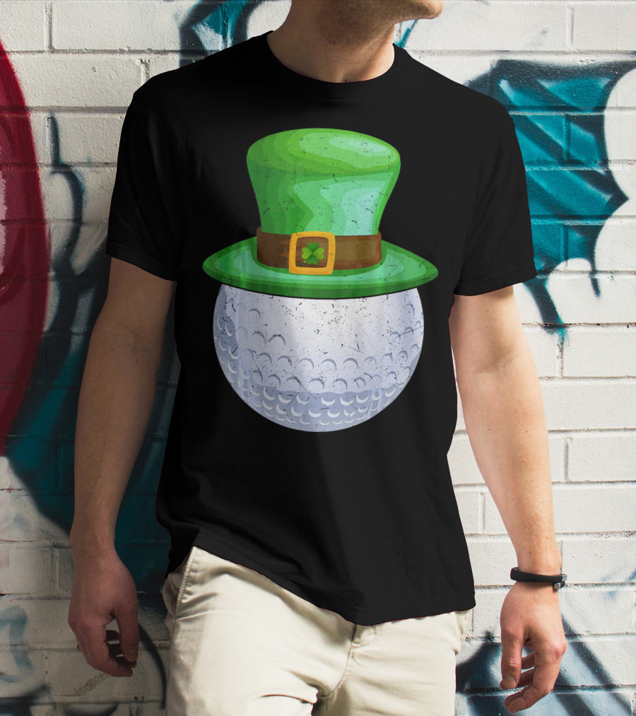 Leprechaun Hat On Golf Ball T-Shirt
