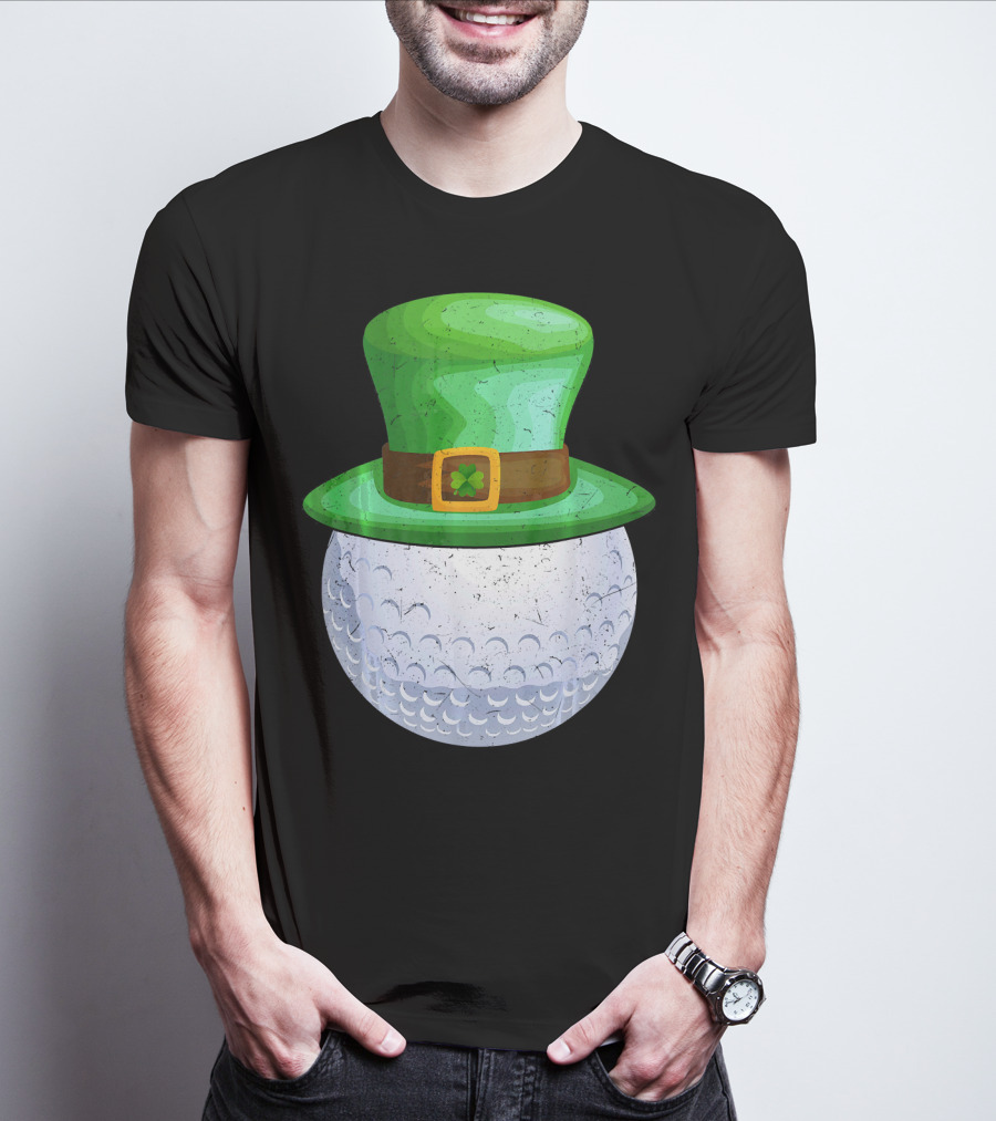 Leprechaun Hat On Golf Ball T-Shirt