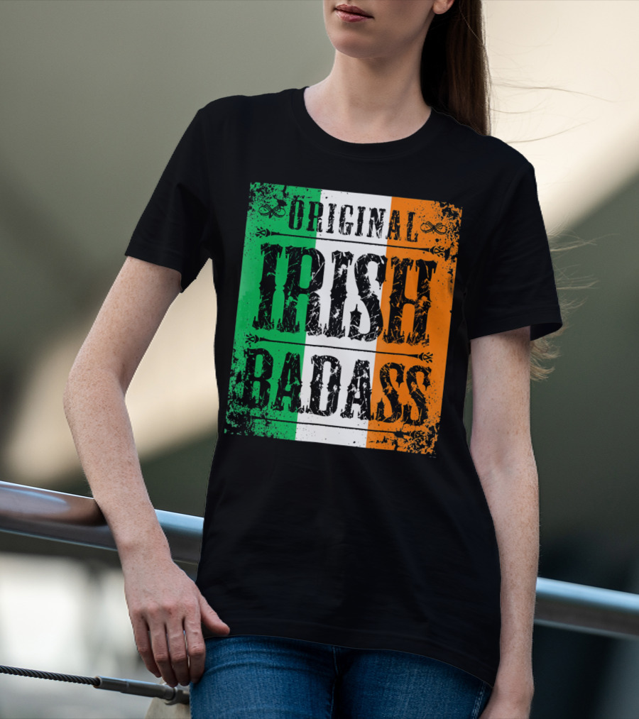 Original Irish BadAss Flag St Paddy Day T-Shirt