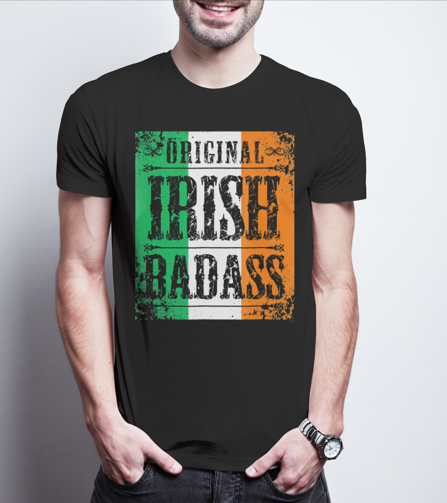 Original Irish BadAss Flag St Paddy Day T-Shirt