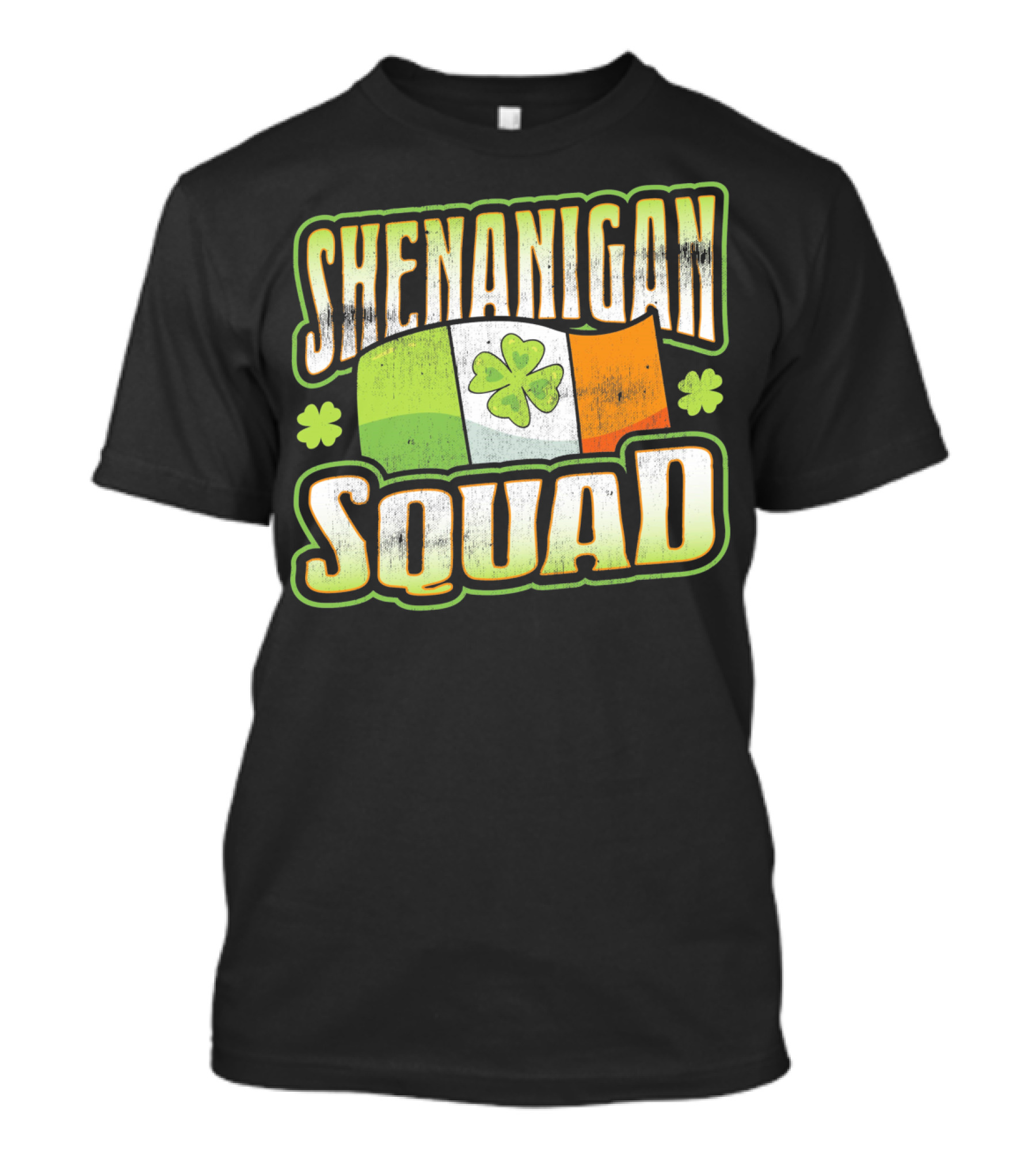 Shenanigan Squad Irish Flag Clover Retro T-Shirt