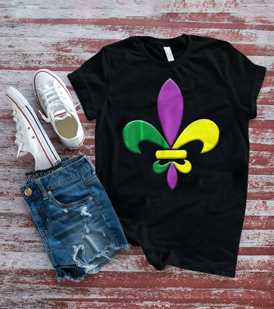 Fleur-de-Lis Mardi Gras New Orleans Party Classic Colors T-Shirt