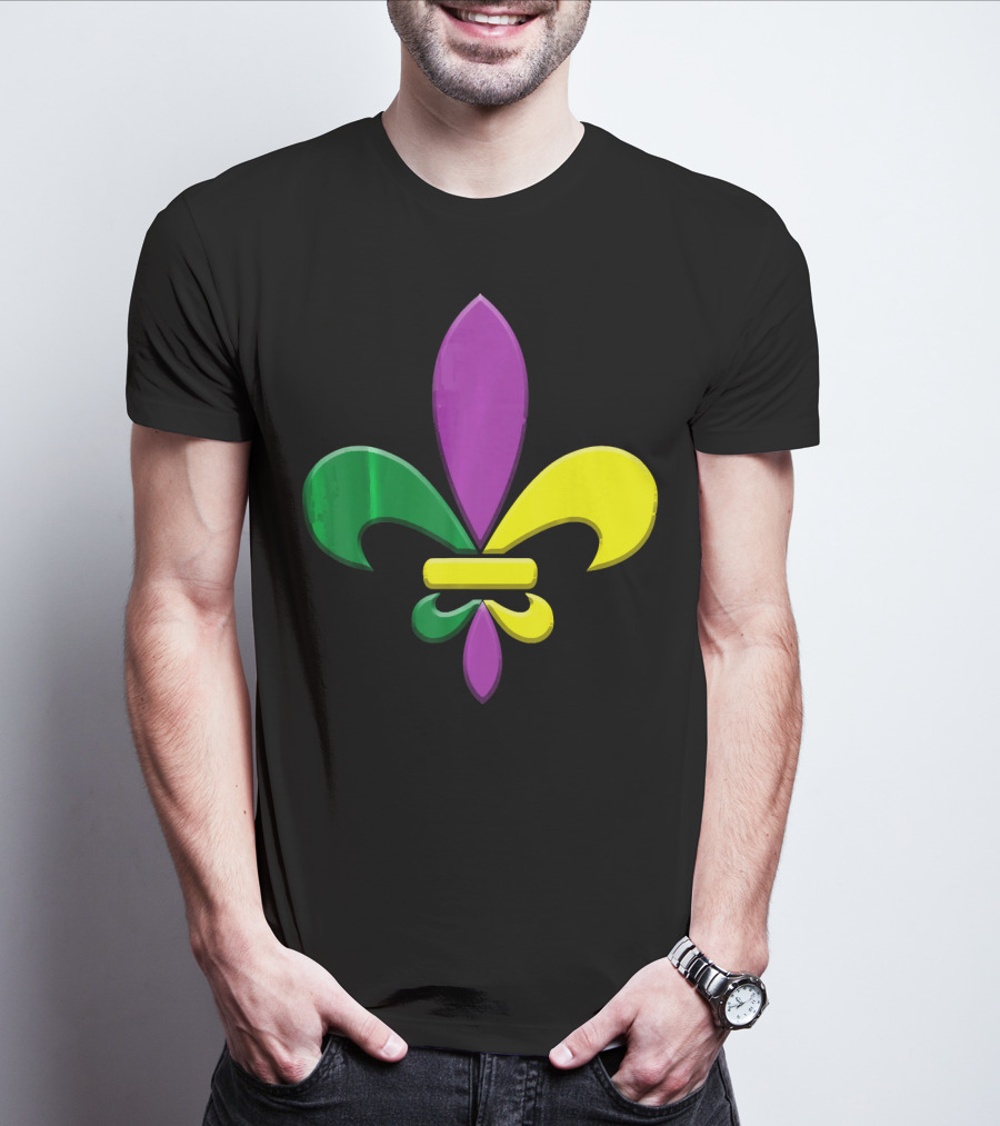 Fleur-de-Lis Mardi Gras New Orleans Party Classic Colors T-Shirt