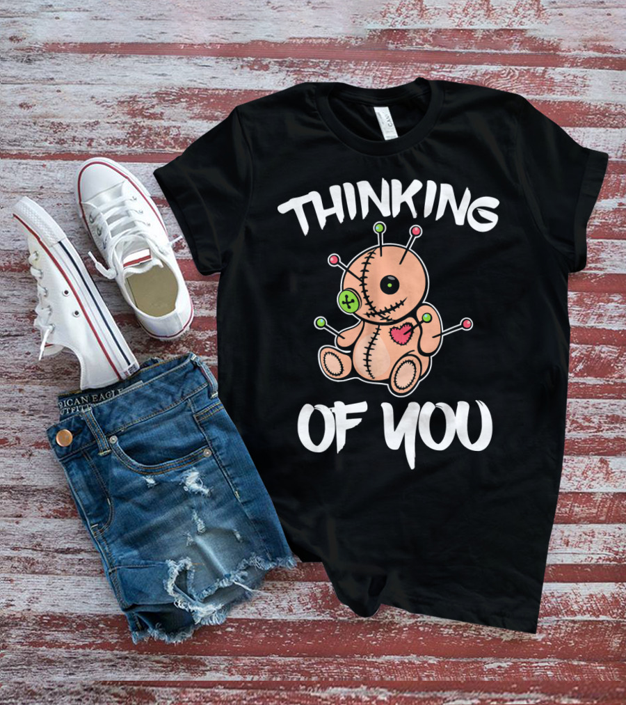 Thinking Of You Voodoo Doll Funny Witch Mardi Gras T-Shirt