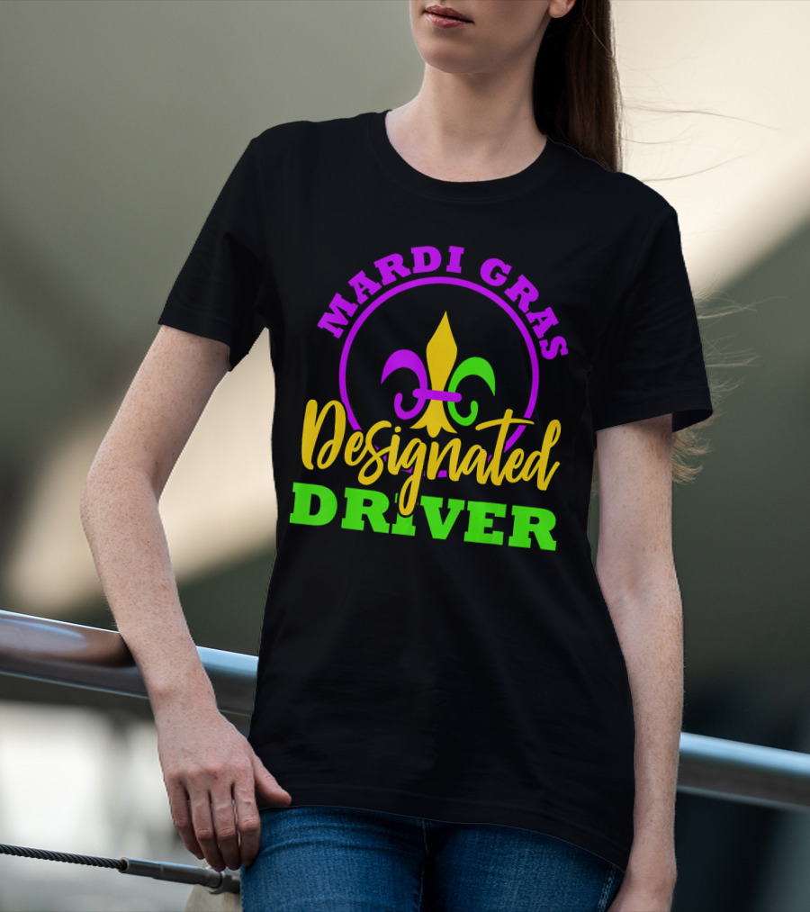 Mardi Gras Designated Driver Fleur-de-Lis T-Shirt