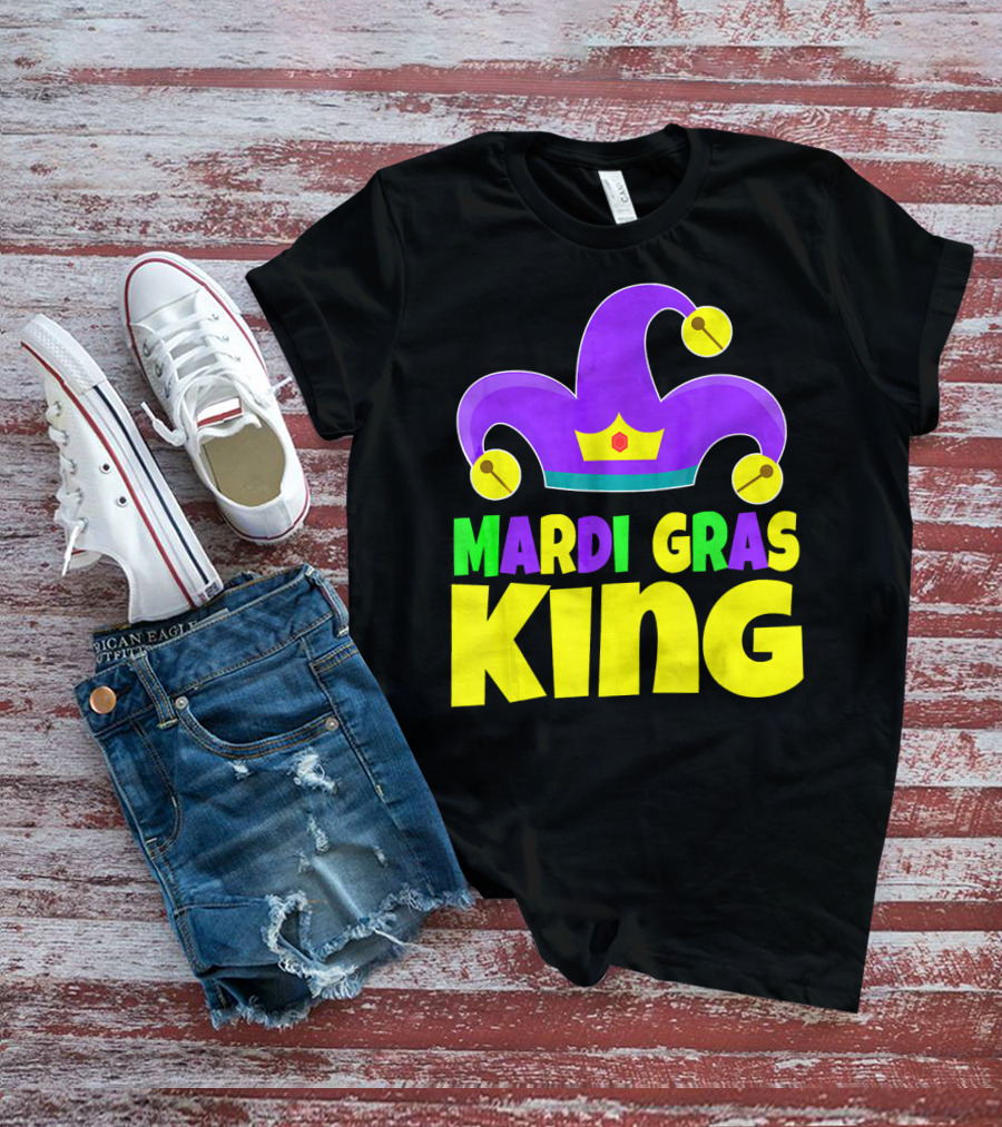 Mardi Gras King Crown Jester Hat T-Shirt