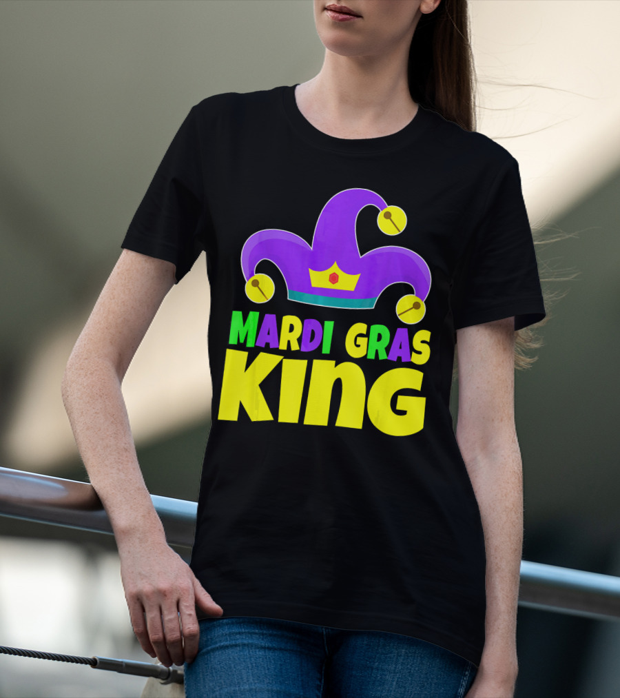 Mardi Gras King Crown Jester Hat T-Shirt