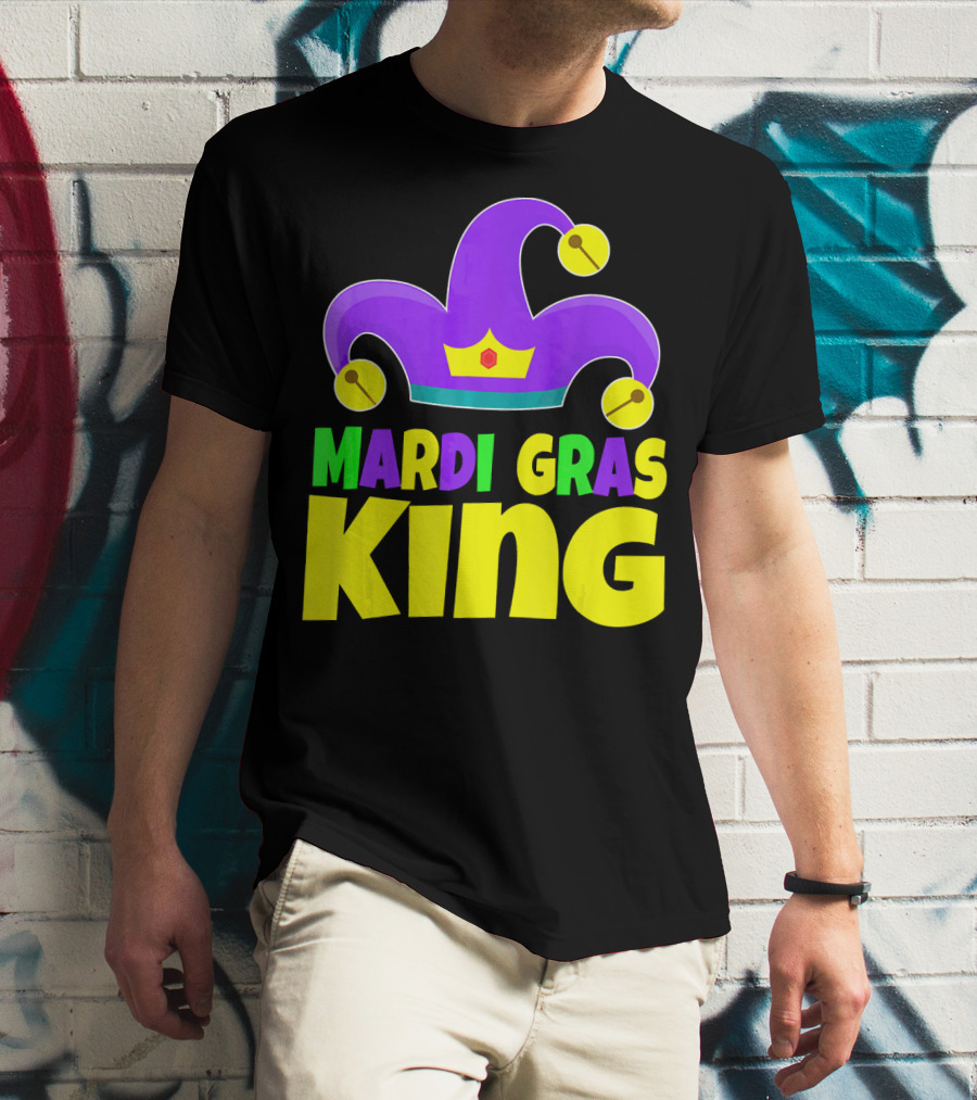Mardi Gras King Crown Jester Hat T-Shirt