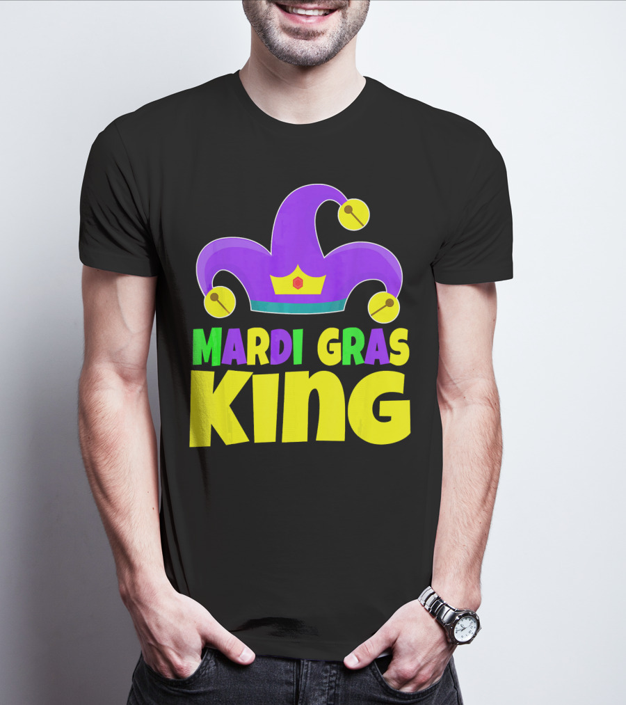 Mardi Gras King Crown Jester Hat T-Shirt