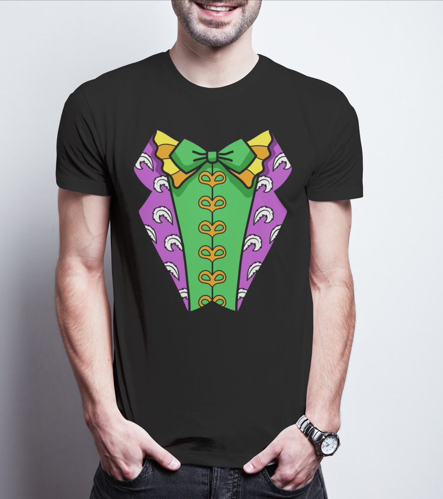 Mardi Gras Tuxedo Funny Party Celebration Costume T-Shirt