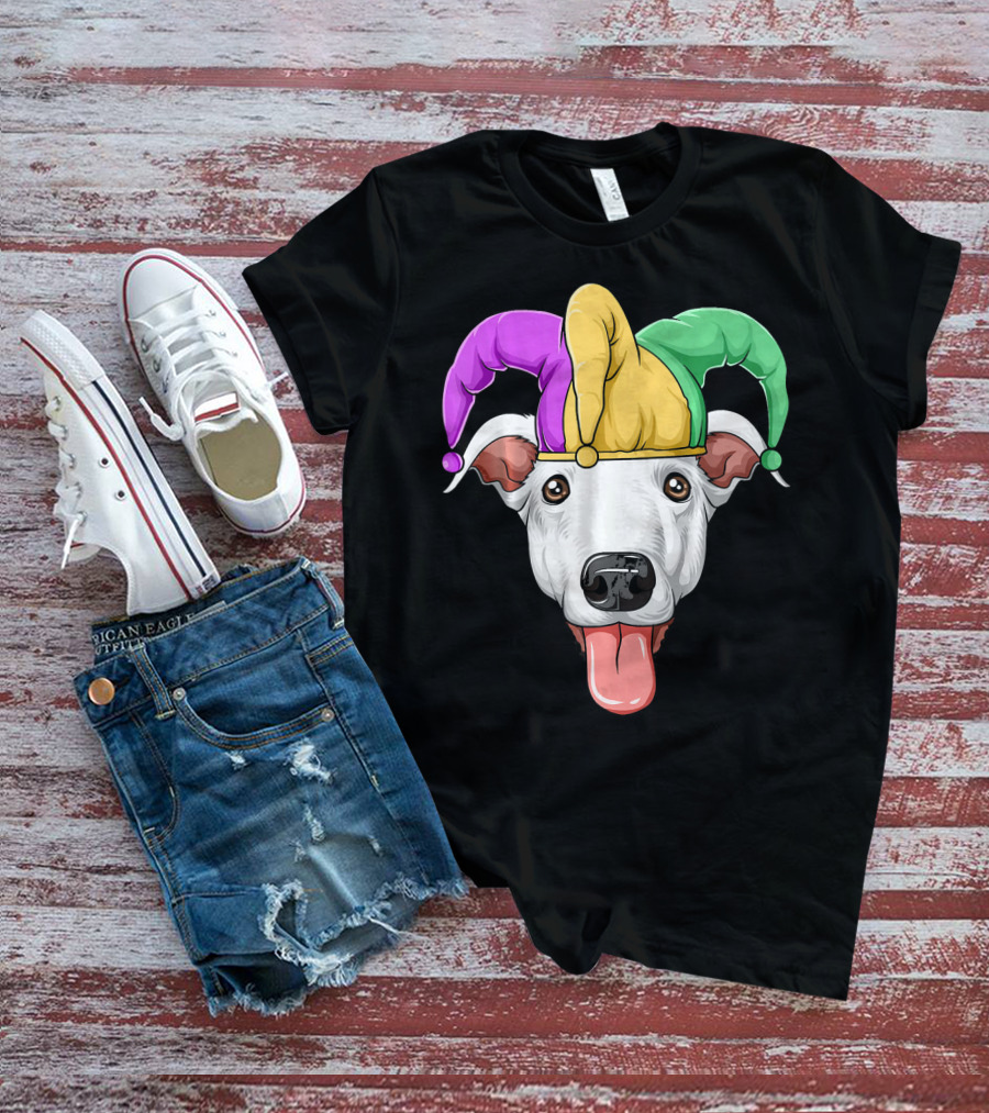 Mardi Gras Greyhound Carnival Jester Hat T-Shirt