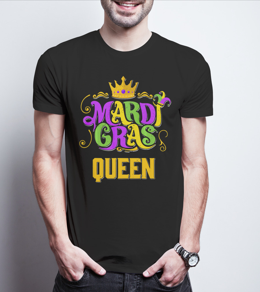 Mardi Gras Queen Crown Carnival Party T-Shirt