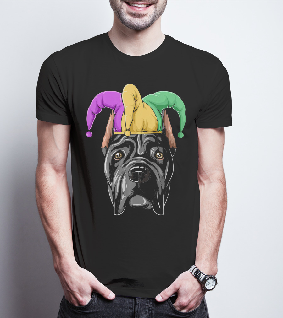 Cane Corso Mardi Gras Jester Carnival Hat T-Shirt