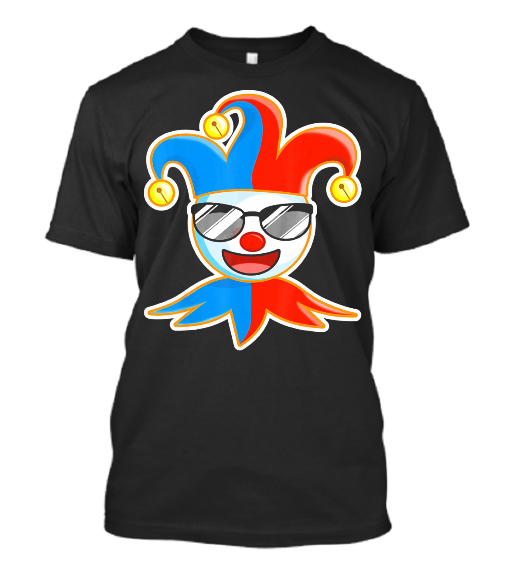 Joker Sunglasses Laughing Clown Jester Hat T-Shirt