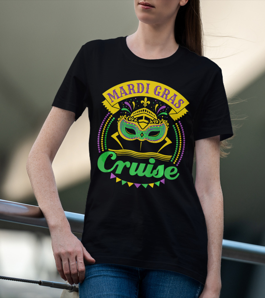 Mardi Gras Cruise Mask T-Shirt