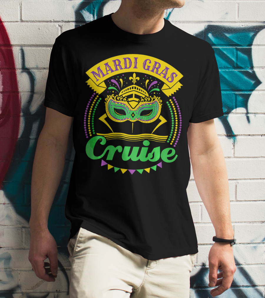 Mardi Gras Cruise Mask T-Shirt