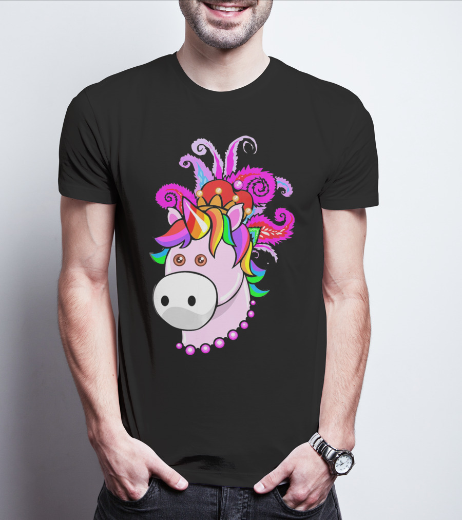 Kids Unicorn Mardi Gras New Orleans T-Shirt