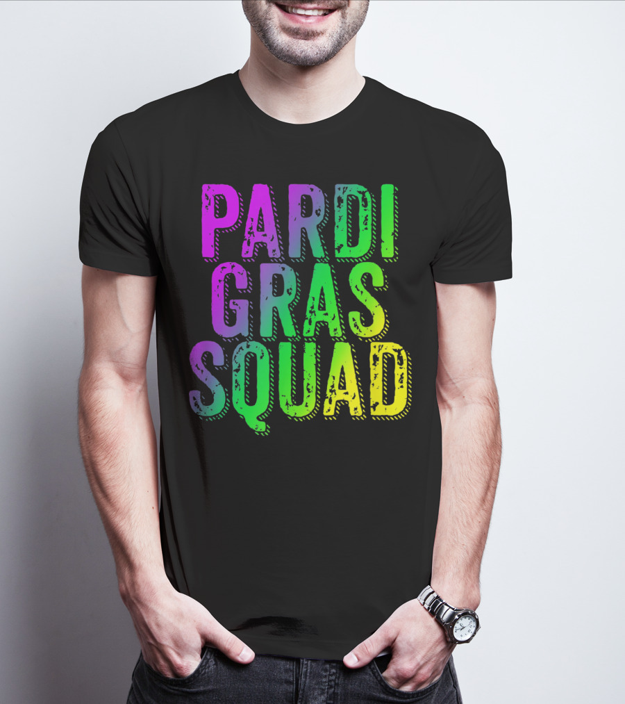 Pardi Gras Squad Matching Mardi Gras Group T-Shirt