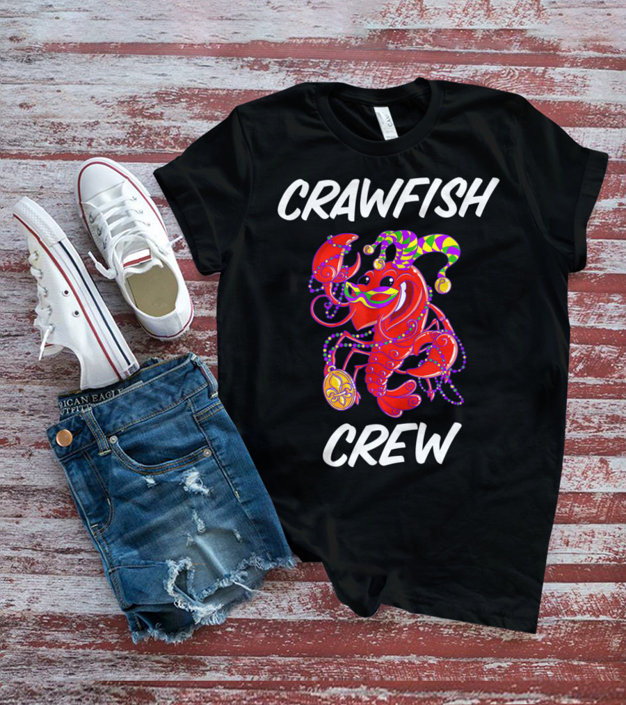 Crawfish Crew Mardi Gras Matching T-Shirt