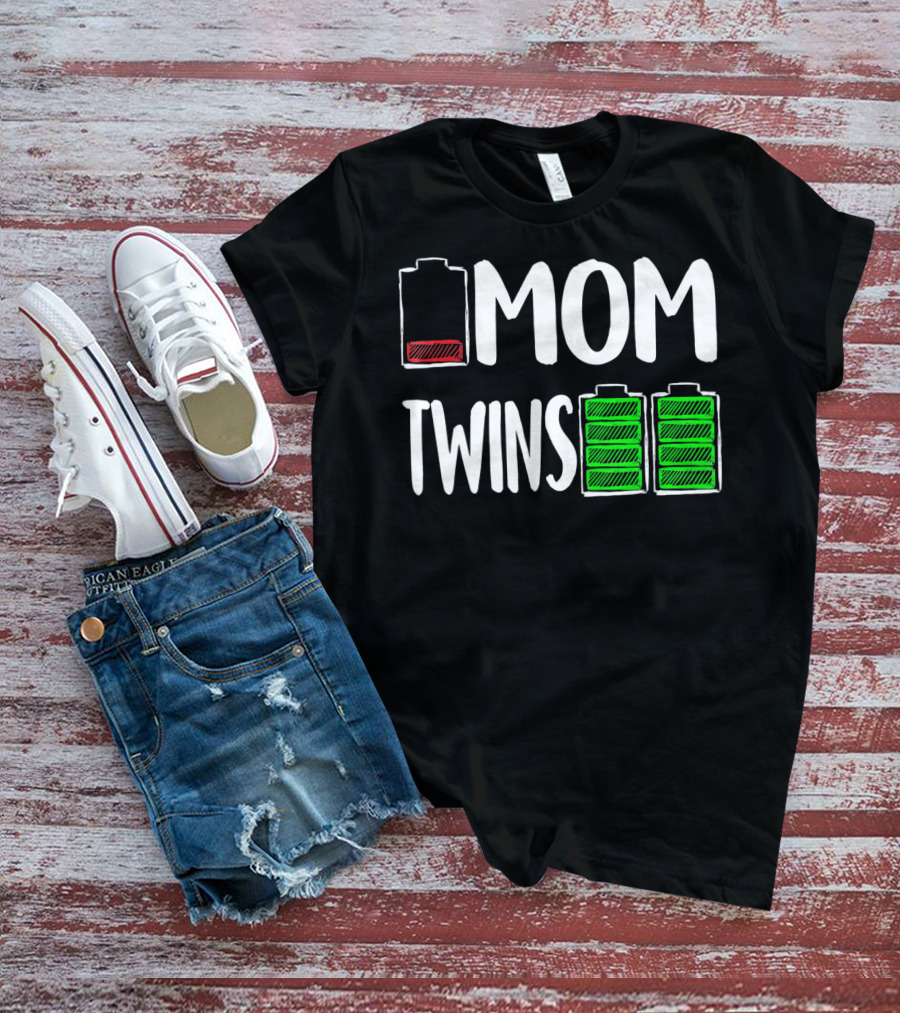 Mom Low Battery Twins Full Charge T-Shirt